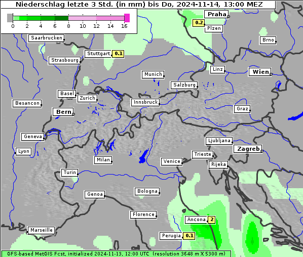 Niederschlag, 14. 11. 2024