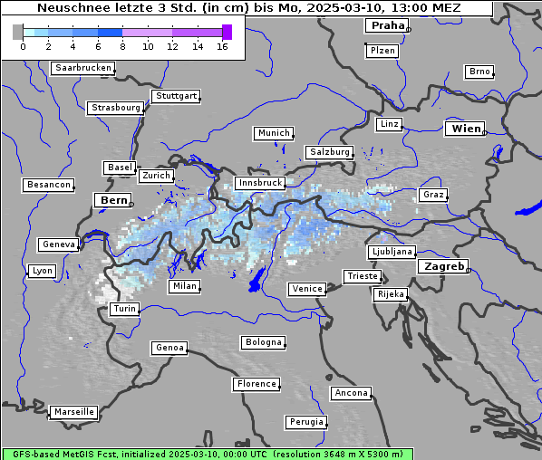 Neuschnee, 10. 3. 2025