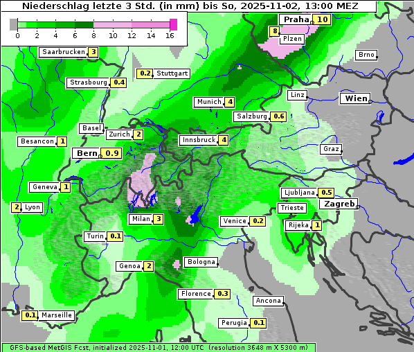 Niederschlag, 2. 11. 2025
