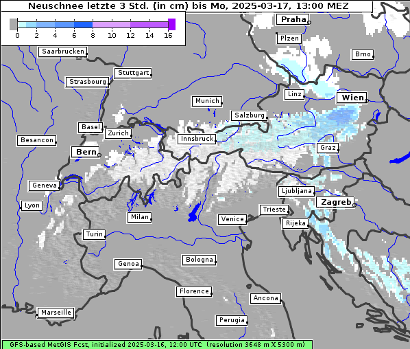 Neuschnee, 17. 3. 2025