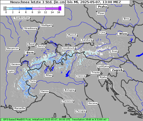 Neuschnee, 7. 5. 2025