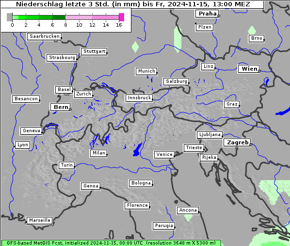 Niederschlag, 15. 11. 2024