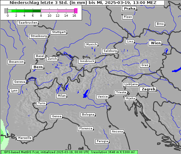Niederschlag, 19. 3. 2025