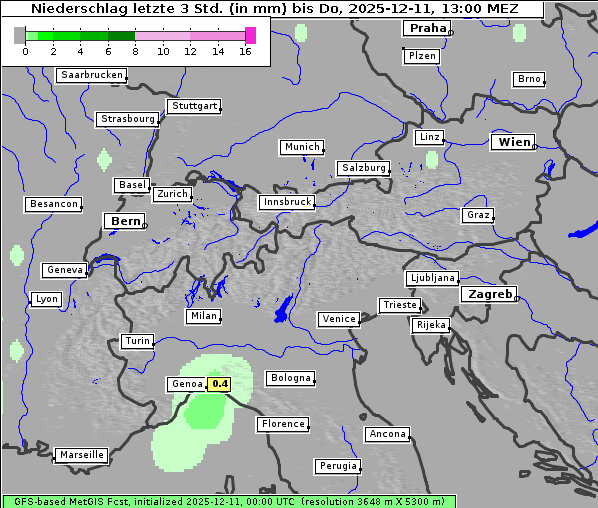Niederschlag, 11. 12. 2025