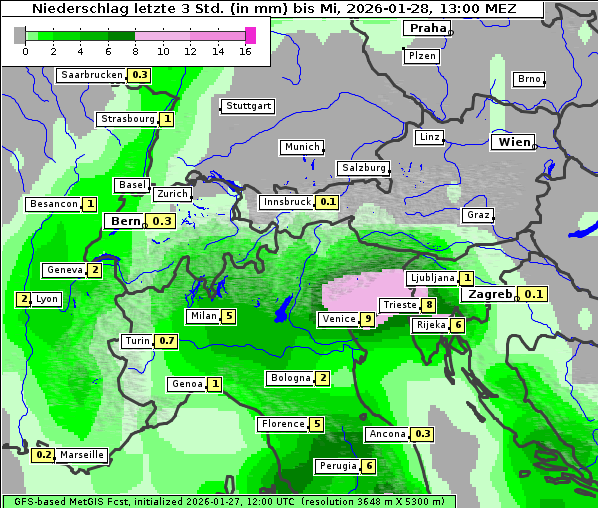 Niederschlag, 28. 1. 2026