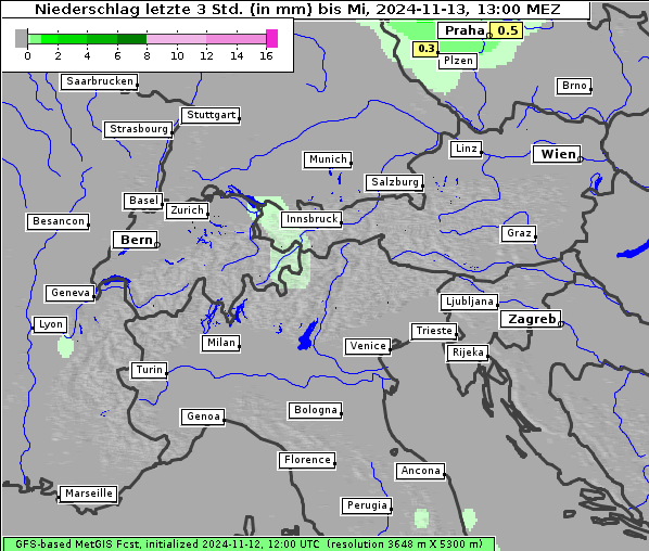 Niederschlag, 13. 11. 2024