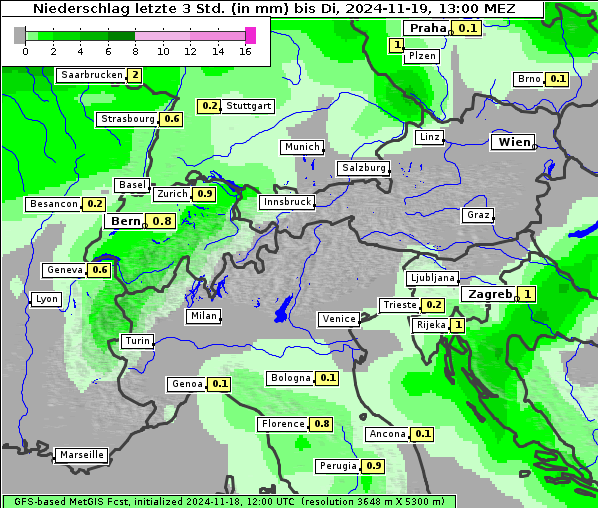 Niederschlag, 19. 11. 2024