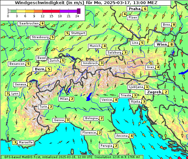 Wind, 17. 3. 2025