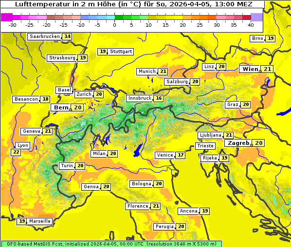 Temperatur, 5. 4. 2026