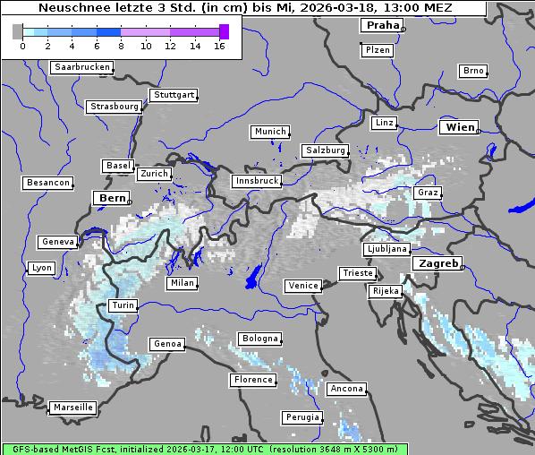 Neuschnee, 18. 3. 2026