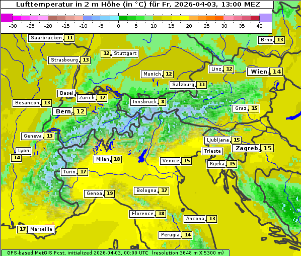 Temperatur, 3. 4. 2026