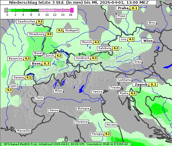 Niederschlag, 1. 4. 2026