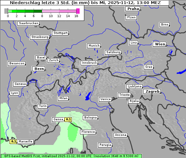 Niederschlag, 12. 11. 2025