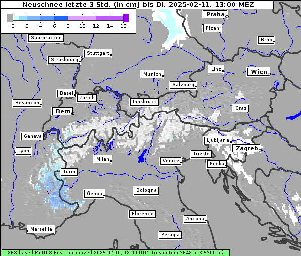 Neuschnee, 11. 2. 2025