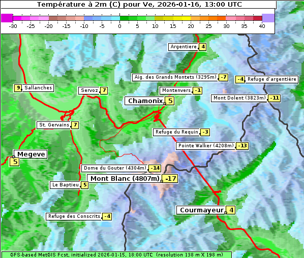 Temperatur, 16. 1. 2026