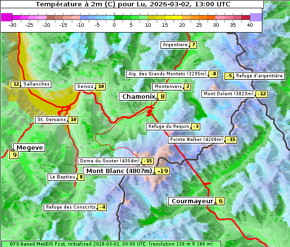 Temperatur, 2. 3. 2026
