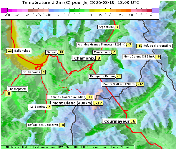 Temperatur, 19. 3. 2026
