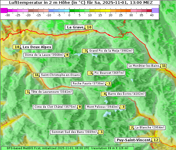 Temperatur, 1. 11. 2025
