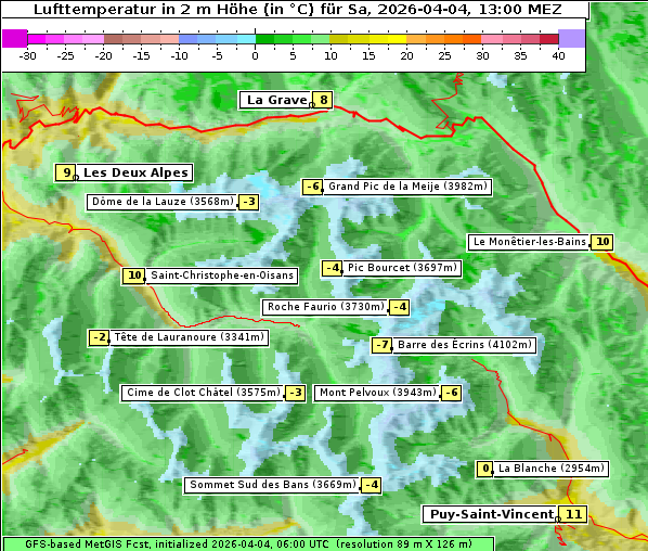 Temperatur, 4. 4. 2026