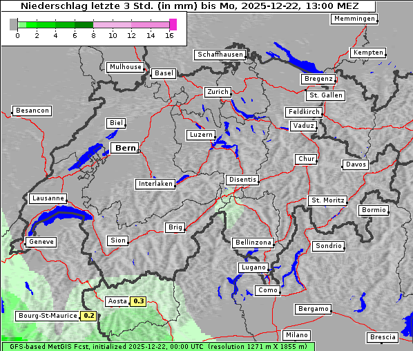 Niederschlag, 22. 12. 2025