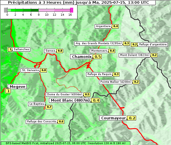 Niederschlag, 15. 7. 2025