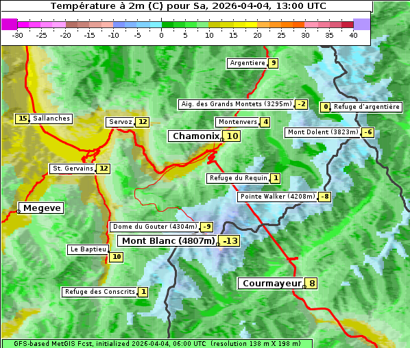 Temperatur, 4. 4. 2026