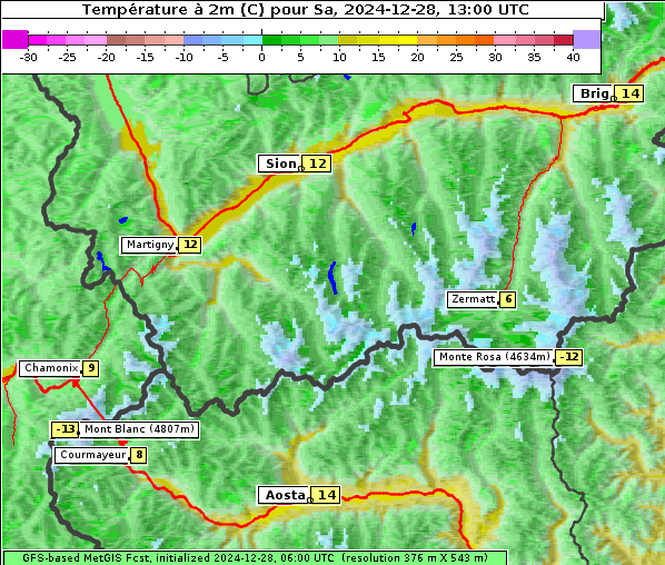 Temperatur, 28. 12. 2024