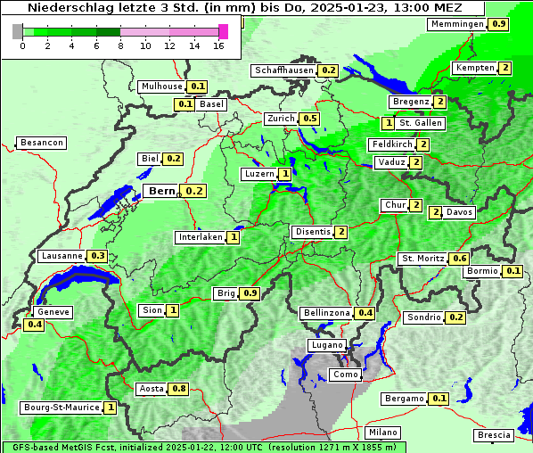 Niederschlag, 23. 1. 2025