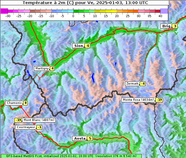 Temperatur, 3. 1. 2025