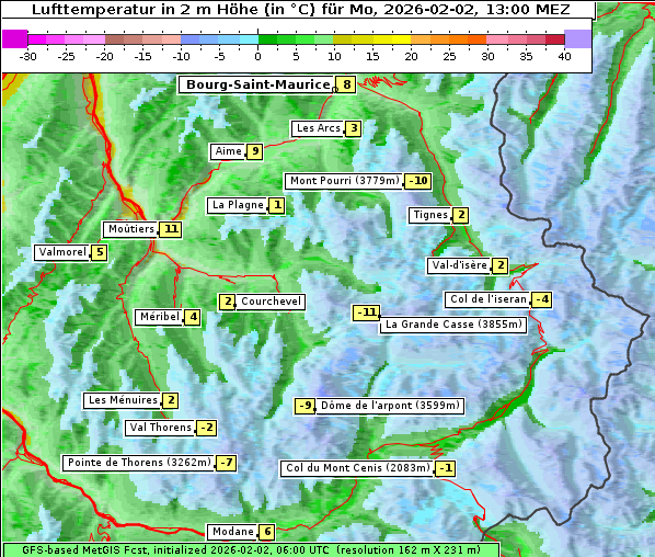 Temperatur, 2. 2. 2026
