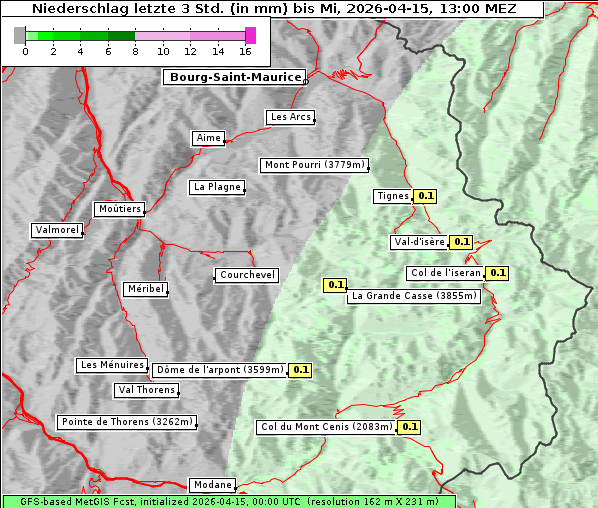 Niederschlag, 15. 4. 2026