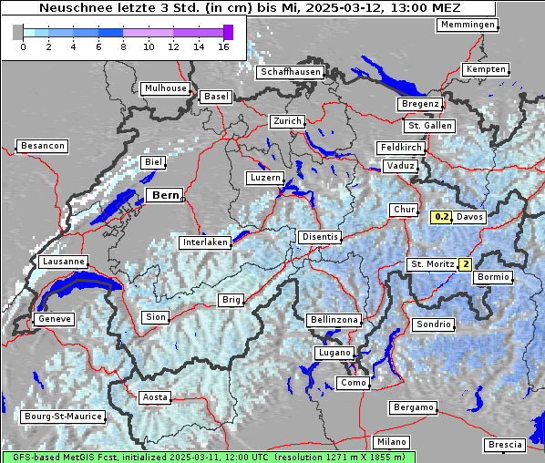 Neuschnee, 12. 3. 2025