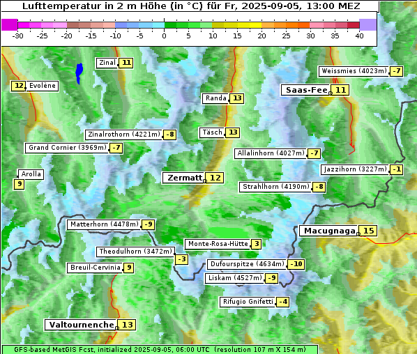 Temperatur, 5. 9. 2025