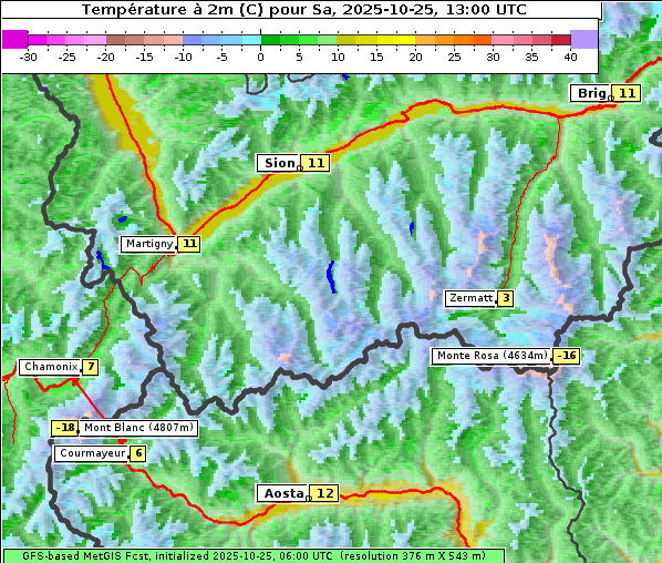 Temperatur, 25. 10. 2025