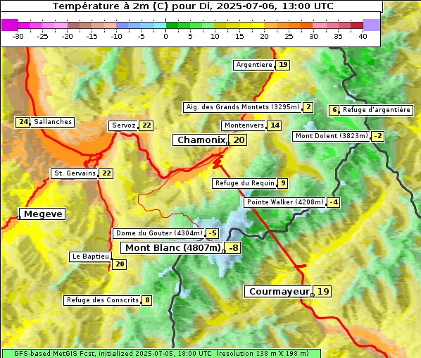 Temperatur, 6. 7. 2025