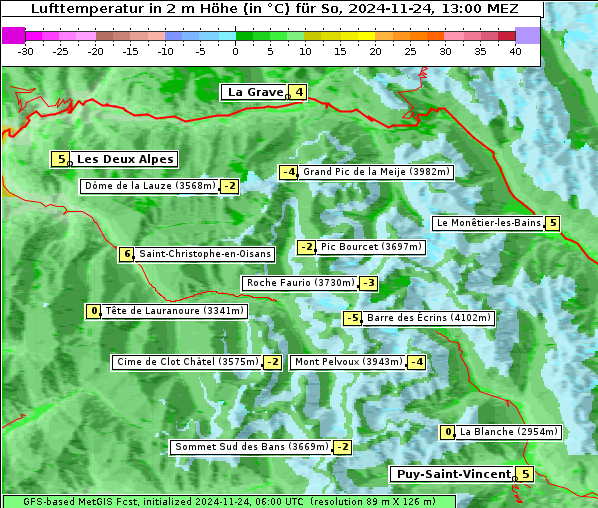 Temperatur, 24. 11. 2024