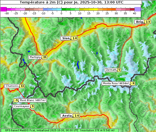 Temperatur, 30. 10. 2025
