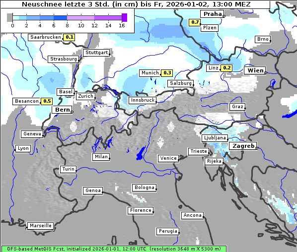 Neuschnee, 2. 1. 2026