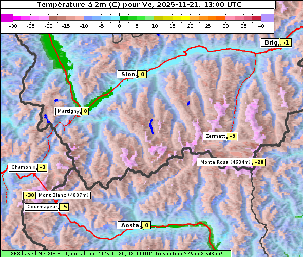 Temperatur, 21. 11. 2025
