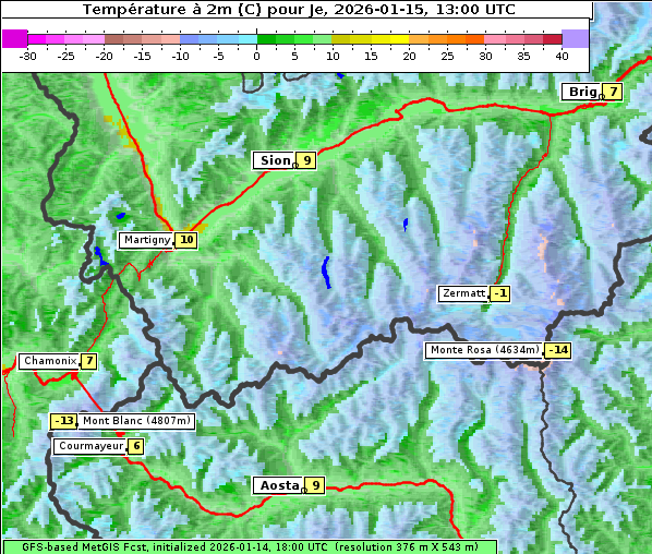Temperatur, 15. 1. 2026