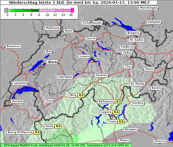 Niederschlag, 17. 1. 2026