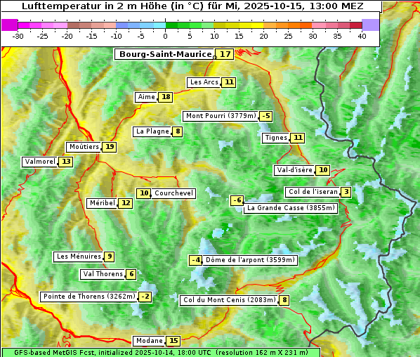 Temperatur, 15. 10. 2025