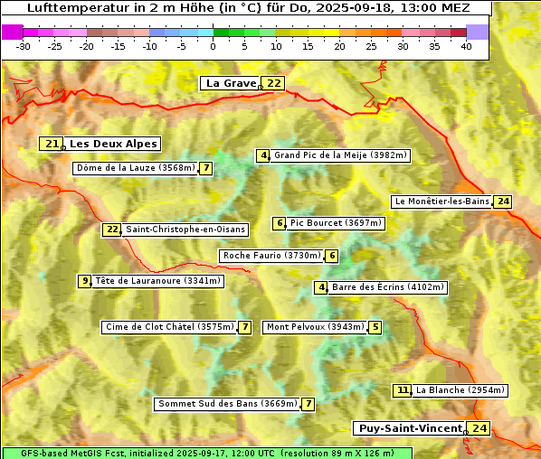 Temperatur, 18. 9. 2025