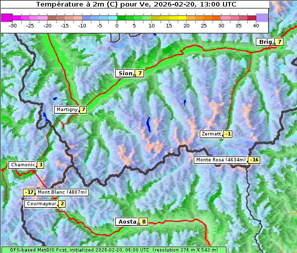 Temperatur, 20. 2. 2026
