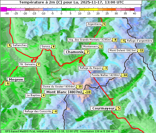 Temperatur, 17. 11. 2025