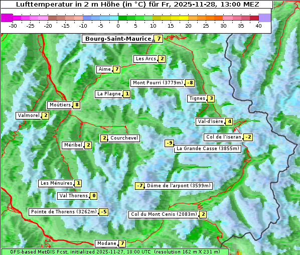 Temperatur, 28. 11. 2025