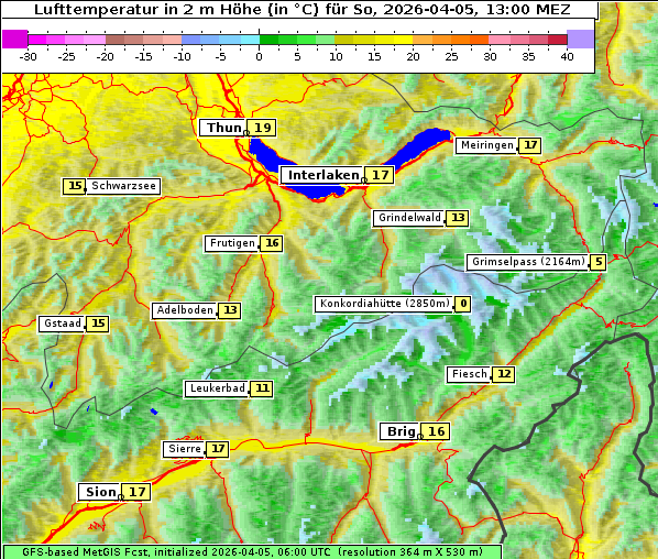 Temperatur, 5. 4. 2026