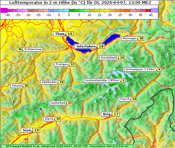 Temperatur, 7. 4. 2026