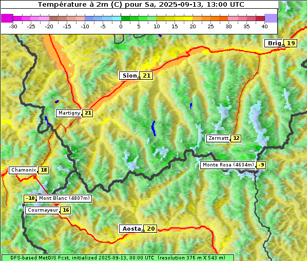 Temperatur, 13. 9. 2025
