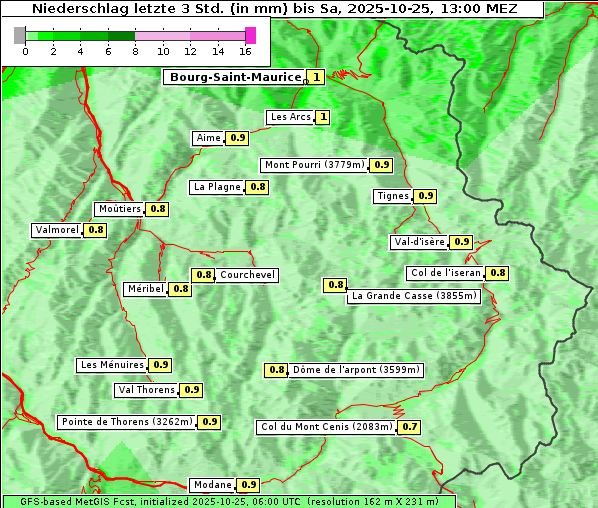 Niederschlag, 25. 10. 2025